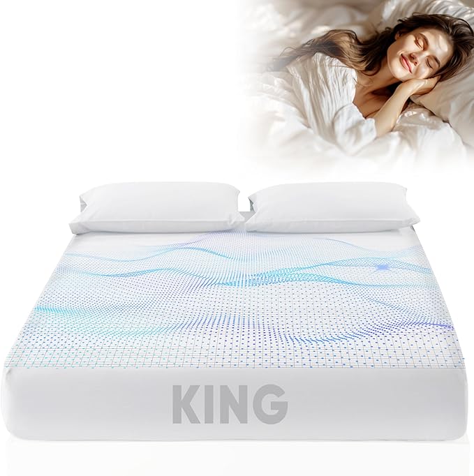 Grounding Sheets King Size, 95% Organic Cotton + 5% Pure Silver Fiber, Grounded Sheet Earth Connected Bedding (King - 77"x 80"x 13" White) Fitted Earth Sheets with Grounding Cord