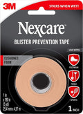 Nexcare Blister Prevention Tape, Waterproof Foam Medical Tape, Sticks Firmly to Skin to Help Prevent Blisters - 1 In x 5 Yds, 1 Roll of Tape