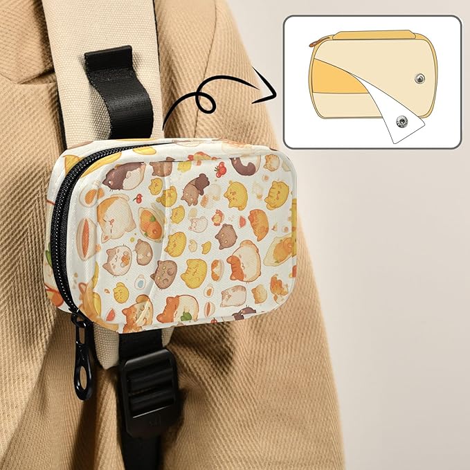 Cute British Shorthair Orange Travel Pill Organizer Weekly Small (Cute) Pill Box 7 Day Pill Case Vitamin Holder Pill Bottle Organizer