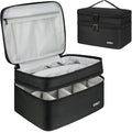 Medicine Storage Bag,Double Layers Pill Bottle Organizer Bag Empty with Lockable Zipper&Adjustable Divider,Medication Travel Carrying Bag for Pills,Vitamins,Medical Supplies