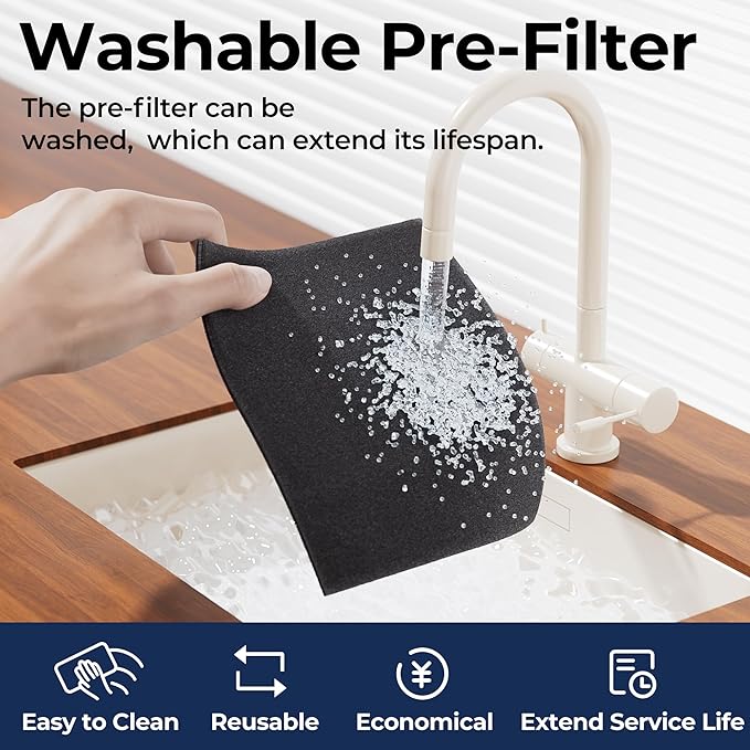 Air Purifiers for Home Large Room, Air Purifier up to 2200sq.ft, PM2.5 Air Quality Display, Sleep Mode with Fragrance for Smoke Dust Odors, ET066, White, 1Pack+3Modes