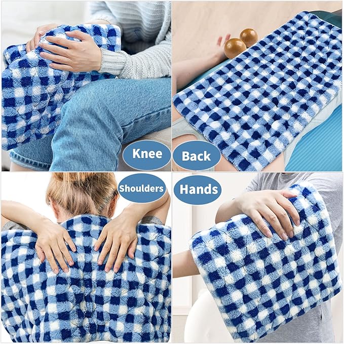 GOQOTOMO Full Weighted Electric Heating Pad for Back/Waist/Abdomen/Shoulder/Neck Pain and Cramps Relief - 2.3 lb Weighted with Auto-Shut Hot Heated Pad(12 * 24", LB002)