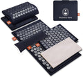 BalanceMate™ Acupressure Mat Set with 6,210 Pressure Points for Pain Relief and Relaxation Kit for Back, Neck, and Sleep – Yoga and Meditation Pillow (Deep Black)