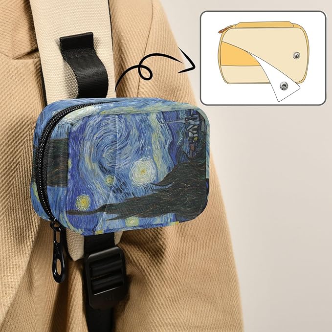 Vangogh Starry Night Travel Pill Organizer Weekly Small (Cute) Pill Box 7 Day Pill Case Vitamin Holder Pill Bottle Organizer
