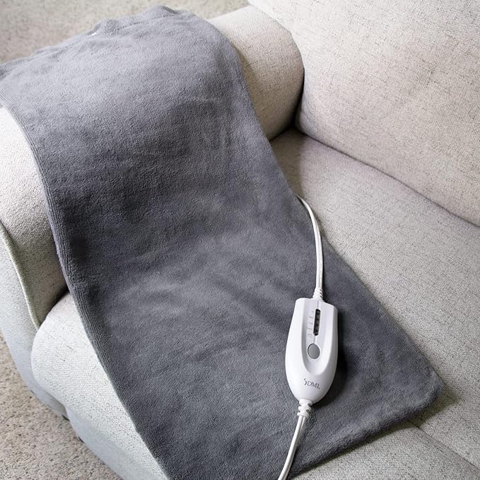Mabis DMI Dry and Moist Heat Electric Heating Pad for Back Pain Relief, FSA and HSA Eligible, Muscle Aches, Arthritis and Sore Joints with 9ft Cord, FSA HSA Eligible, Large 24.5 x 11"