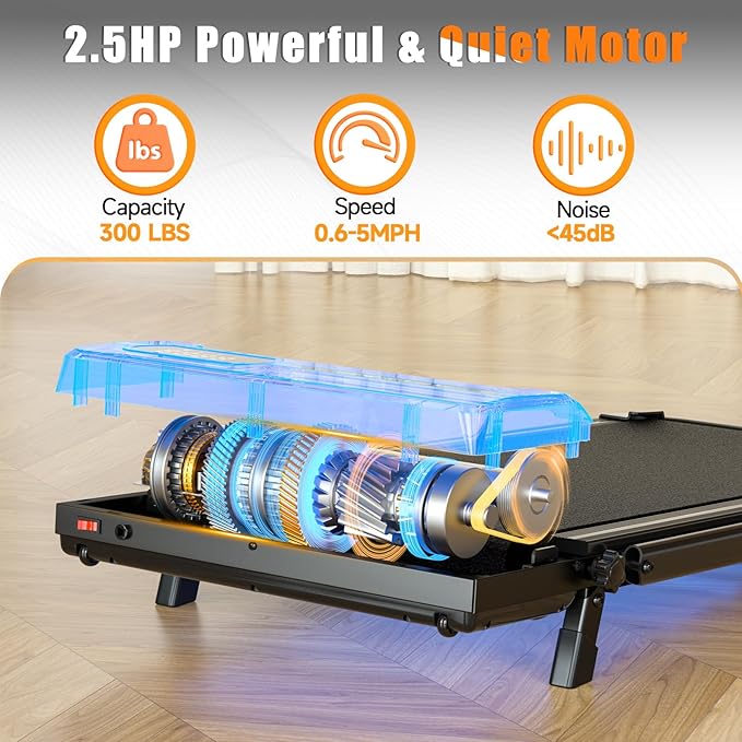 Treadmill with Auto Incline,12-Level Incline Walking Pad Treadmill with Handle Bar,3.0HP Quiet Under Desk 350 lbs Weight Capacity 2 in 1 Foldable Treadmills Walking LED Display for Home Office Gym