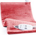 Massaging Weighted Heating Pad for Back Pain Relief,Heating Pads for Neck, Shoulder,Cramp,Portable Heated Pad with 3 Heat Settings & 6 Massage,18 Relaxing Combinations,Auto Off,20"*24",Grapefruit Red