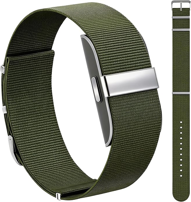 Nylon Strap Compatible with Hume Band - Soft Woven Breathable Replacement Strap Bands for Hume Health Band - 24/7 Wear, Adjustable Sport Wristband - Metal Buckle & Loop Closure for Secure