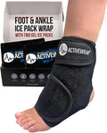 ActiveWrap Foot & Ankle Ice Pack Wrap for Heel, Arch, and Ankle Discomfort, Swelling, Soreness, and Injury Recovery – Reusable Hot & Cold Wrap with Adjustable Compression Straps, Small/Medium