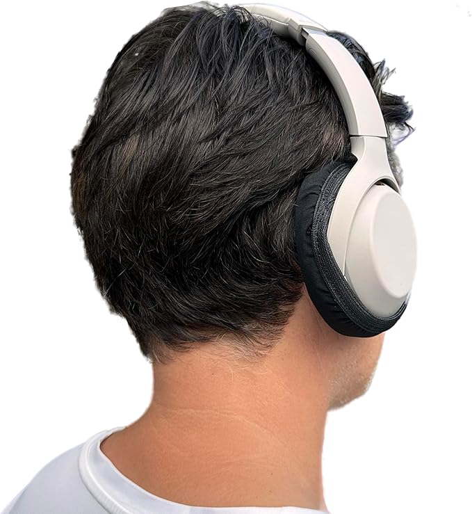 RadiArmor RF Blocking Headphone Covers – Shielding for Over-Ear Wireless Bluetooth Headphones – Reduces RF Exposure Between 90-98% (Black, Large)