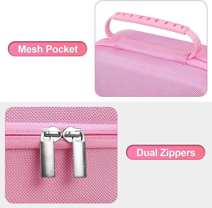 BOVKE Carrying Case for OMRON Evolv Bluetooth Wireless Upper Arm Blood Pressure Monitor, BP7000 One-Piece Design Portable OMRON BP Monitor Storage Bag, Pink
