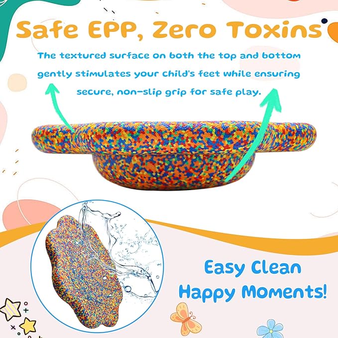 EPP Balance Board Kids for Stepping Stones for Kids - Foam Toddler Balance Board for Sensory Training Indoor Outdoor for Boys Girls