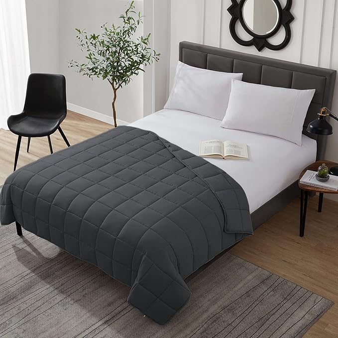 L'AGRATY Weighted Blanket Kids - 40"x60" 10lbs Breathable Childrens Heavy Blanket Microfiber Material with Glass Beads All-Season Summer Fall Winter Soft