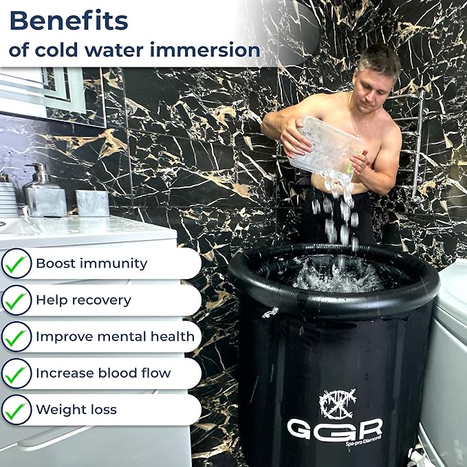 Premium Ice Bath Tub for Cold Plunge 90/XL Gallon Multilayer Portable and for Home Use| Ice Pod with Thermometer and Timer,Cold Plunge Tub for Athletes and Elderly Durable, Easy to Set Up