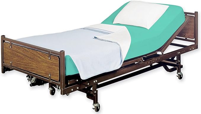 2 Pack Fitted Hospital Bed Sheets with Elastic All Around for a Double Brushed Ultra Soft Breathable 100% Microfiber Sheets, 36” x 84” x 12”