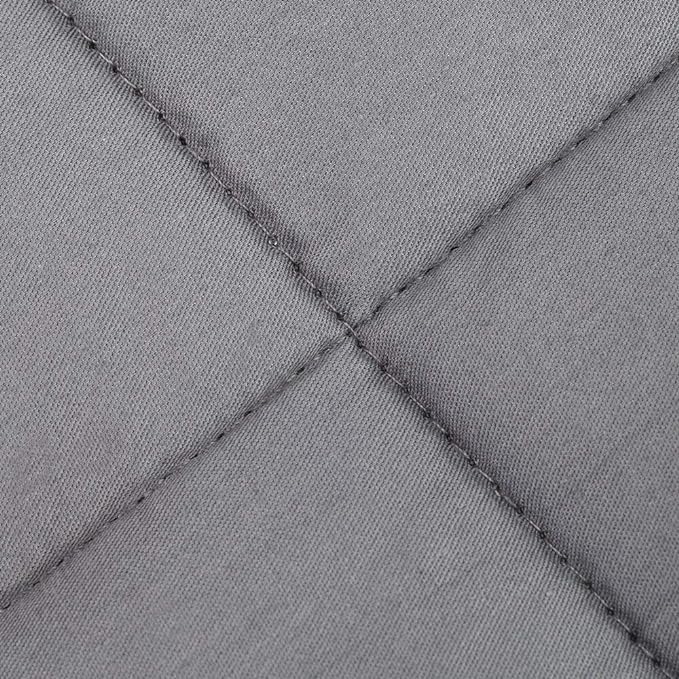 Waowoo Weighted Blanket Adult, 20lbs 60"x80" Blanket for Deeper Sleep,Material with Glass Beads(Dark Grey)