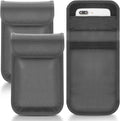 Xuhal 3 Pcs Faraday Bag Security Pouch Smartphone Sleeve Weatherproof Nylon Signal Blocking Device 7.1 x 4.6 Inch Phone Pouch Fits Most Cell Phones(Dark Gray)