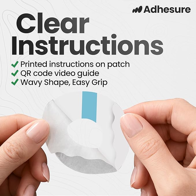 Adhesive Patches for Dexcom G7 & Stelo CGM that Stay for 10-15 Days - Sweatproof & Waterproof Over Patches - Overpatches for Continuous Glucose Monitor Sensor Protection, Transparent 40pc