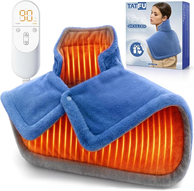 Heating pad for Neck, Back, Shoulder, 3X Deeper Pain Relief, Gifts for Women, Mom, Wife, Dad, 4 Auto-Off, Machine Washable, 6 Heat Settings, Ideal for Mother’s Day, Father’s Day, Christmas, Birthday