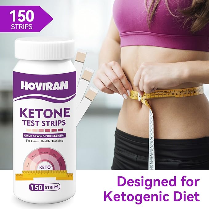150-Count Ketone Test Strips for Urine Testing – Monitor Ketosis for Ketogenic & Low-Carb Diets