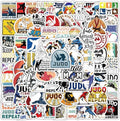 100pcs Judo Stickers,Waterproof Vinyl for Water Bottles Cups Laptops Tumblers Journaling Scrapbooking Bicycle Skateboard Luggage Decals (Judo)
