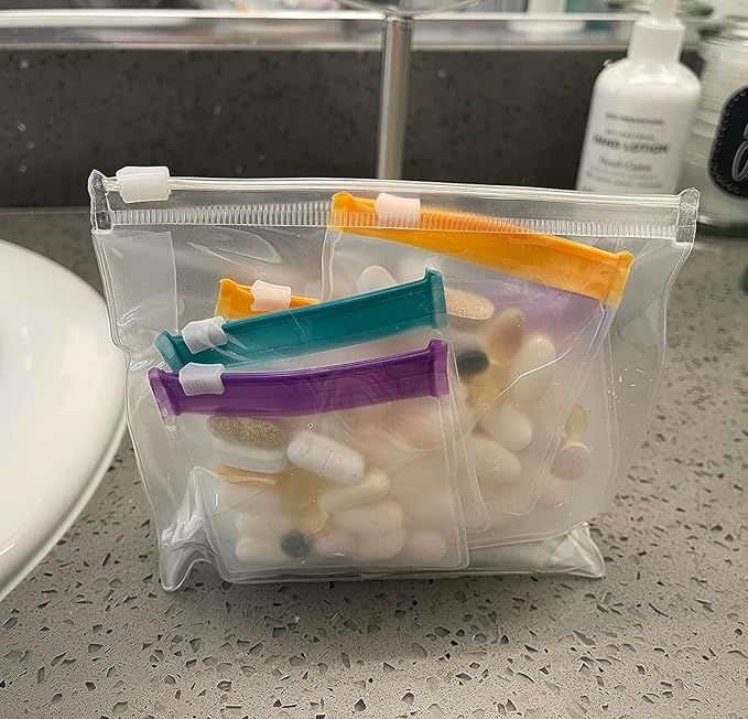 7 Pcs Pill Pouches Pill Bags for Travel Reusable Pill Pouches for Medicine(Multicolor)
