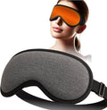 Heated Eye Mask for Dry Eyes Relief - USB Powered Steam Warm Compress, Hygienic Eyelid Pads, Heating Pad with 3 Level Temperature Control, Eye Care for Travel Home Use - Grey
