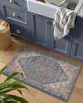 LUMI Anti Fatigue Kitchen Mat, Waterproof & Stain-Resistant Cushioned Standing Mat, Non-Slip Comfort Rug for Kitchen, Sink, Laundry, Home Office, 17" x 30", Indigo