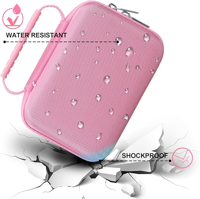BOVKE Carrying Case for OMRON Evolv Bluetooth Wireless Upper Arm Blood Pressure Monitor, BP7000 One-Piece Design Portable OMRON BP Monitor Storage Bag, Pink