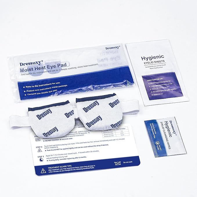 Heated Eye Mask & Microwavable Eye Compress | Gentle Steam Heat for Eye Comfort 1pc White