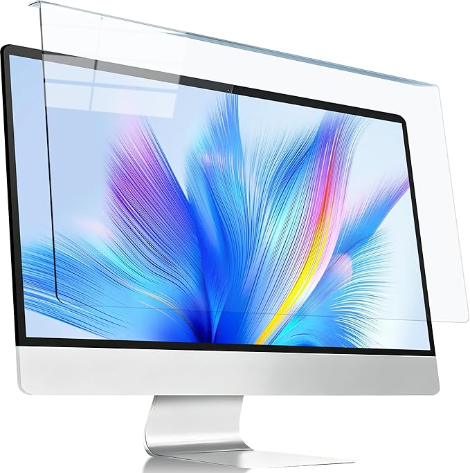[2 Pack] Blue Light Blocking Screen Protector for 23–24 Inch Computer Monitor, Anti-UV Eye Protection Filter Film, 16:9 Widescreen LED PC Display Screen Guard
