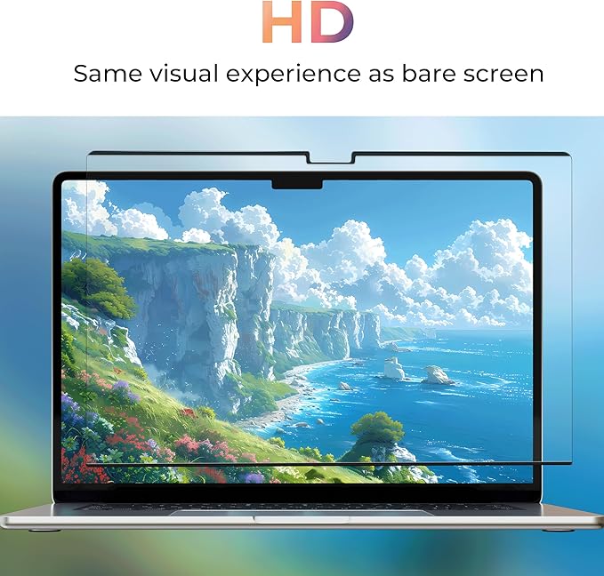 Panclincy Magnetic Privacy Screen Protector Compatible with Macbook Air 13.6/13 Inch (2022-2026, M2, M3, M4, M5), Removable Matte Anti Blue Light & Glare Protector Private Security Filter for 13.6inch Mac Laptop Shield