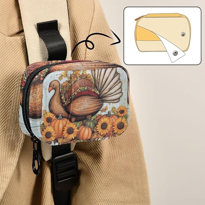 Travel Pill Case Happy Thanksgiving Weekly Small Pill Box 7 Day Pill Box Pill Organizer Bag