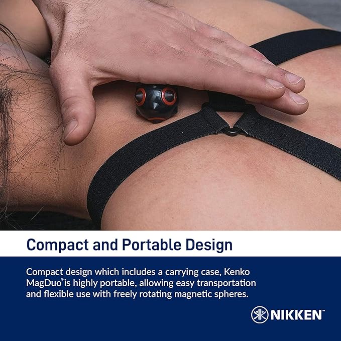 Nikken MagDuo - Massager 13201 - Compact Magnetic Deep Tissue Massager for Fatigue, Tension, and Muscle Comfort
