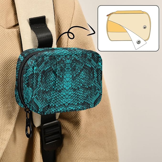 Pill Box Python Snake Print 7 Day Pill Case Travel Pill Organizer Bag with Zipper Portable Weekly Vitamin Medicine Supplement Holder Pouch Bag