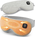 Heated Eye Mask - Cordless Eye Mask for Dry Eyes, Eye Relief, Improved Sleep, 4 Temperature, Washable Eye Heating Pad for Travel and with Replaceable Shell, Gifts for Women