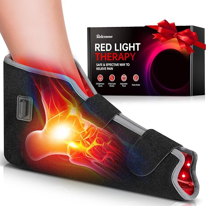 Red Light Therapy for Foot and Ankle FSA/HSA Eligible, 3-in-1 Chip Technology & 99 LEDs Near Infrared Therapy Wrap for Feet with Timer for Joint Comfort
