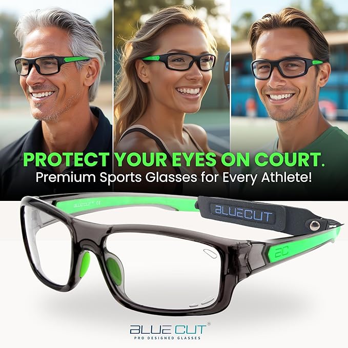 BLUE CUT Sports Protection Goggles, Photochromic Lenses Safety Glasses for Basketball, Pickleball Indoor Outdoor Sports