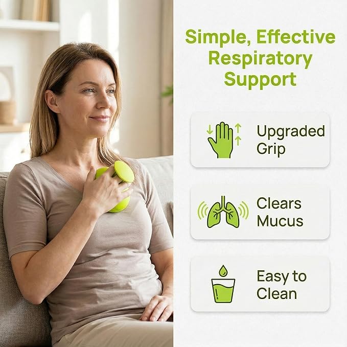 Chest Percussion Cup for Adults Silicone Mucus Removal Device for Home Adult Clearing Aid with Suction Suppor Alternative for Lung Percussion