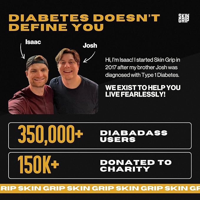 Skin Grip Freestyle Libre 2 Sensor Covers & Lingo CGM – Waterproof and Sweatproof Adhesive for 10-15 Days, Pre-Cut Medical Tape, Continuous Glucose Monitor Patch – 20 Pack, Tan