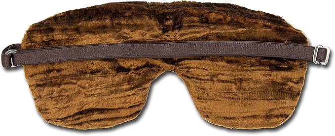 Luxe Handmade Blackout Sleep Eye Mask - Adjustable Strap - Unscented - Mocha - TEM-MO