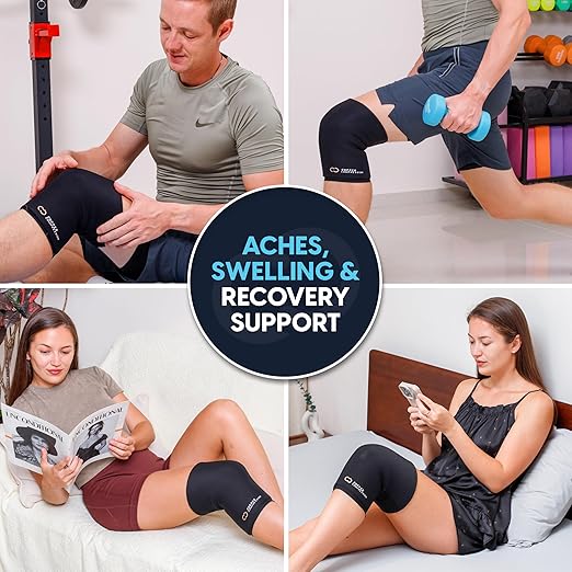 Copper Compression CopperFreeze™ Knee Sleeve Hot & Cold Therapy Support for Pain, Swelling, and Injury Recovery – 360° Copper Infused Relief for Knees and Joints