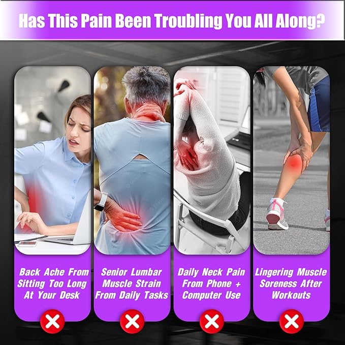 24 Head Massage Gun Deep Tissue Percussion Muscle Massager - 99 Speeds 9 Modes Handheld Electric Back Massager for Athletes, Quiet Fascia Gun for Neck Shoulder Pain Relief, Gifts for Men Women