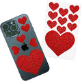 Dragon Grips Heart Stickers - 10 Pcs Clear Heart-Shaped Rubberized Grip Stickers - Waterproof, Multi-Purpose, Non-Slip, Textured Cell Phone Grip Tape for Laptop, Mouse, Tablet, iPad, iPhone Case