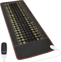 Far Infrared Heating Pad, Natural Jade and 2 Different Tourmaline Heating Pad, Electric Heating Pads for Back Neck Shoulders and Abdomen, Auto Shut Off Function (72" X 24")