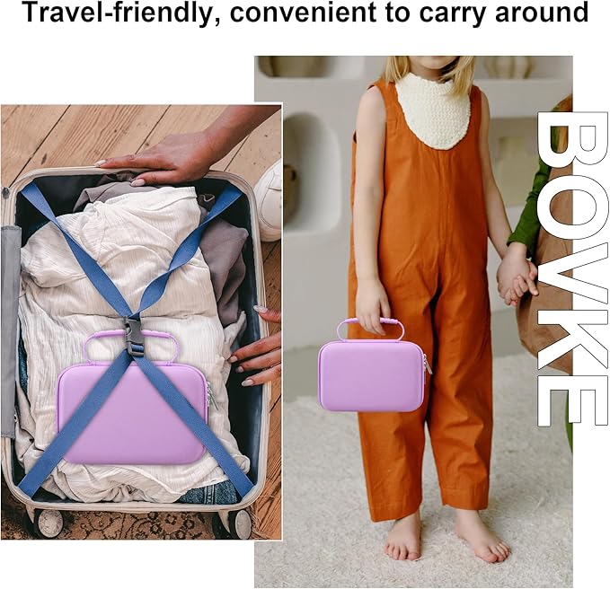BOVKE Carrying Case for OMRON Evolv Bluetooth Wireless Upper Arm Blood Pressure Monitor, BP7000 One-Piece Design Portable OMRON BP Monitor Storage Bag, Purple