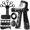 Grip Strength Trainer Kits (5 Pack), Forearm Strengthener with Adjustable Resistance, Grip Strength Tester, Finger Strengthener, Hand Gripper Strengthener for Muscle Building Injury Recover