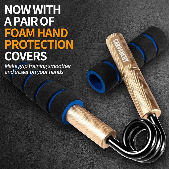 Grip Strength Trainer Set, 50-350LB, Wrist Forearm Strengthener, Metal No Slip, Hand Grip Gripper Strengthener for Strength Training and Exercise, Hand Workout Squeezer Grip Strength