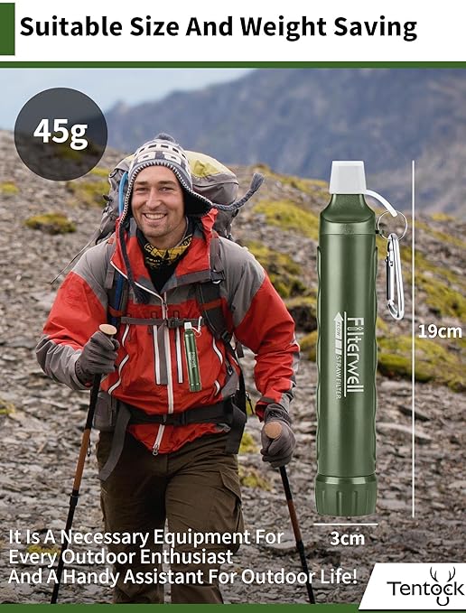 Tentock Water Filter Personal Purifier Simple Outdoor Portable Equipment Disaster Prevention Mountaineering Earthquake Lightweight Small