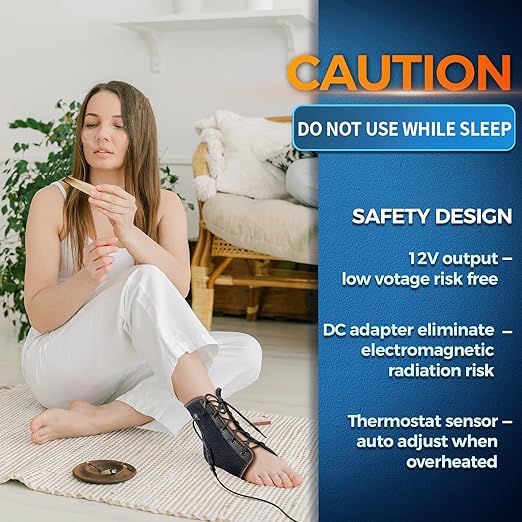 sticro Ankle Heating Pad with Lace-up Design for Sprained Ankle & Achilles Tendonitis Recovery, Auto-Off Heating Pad for Foot Pain Relief with 3 Heat & 5 Timer Settings for Men/Women(S/M)
